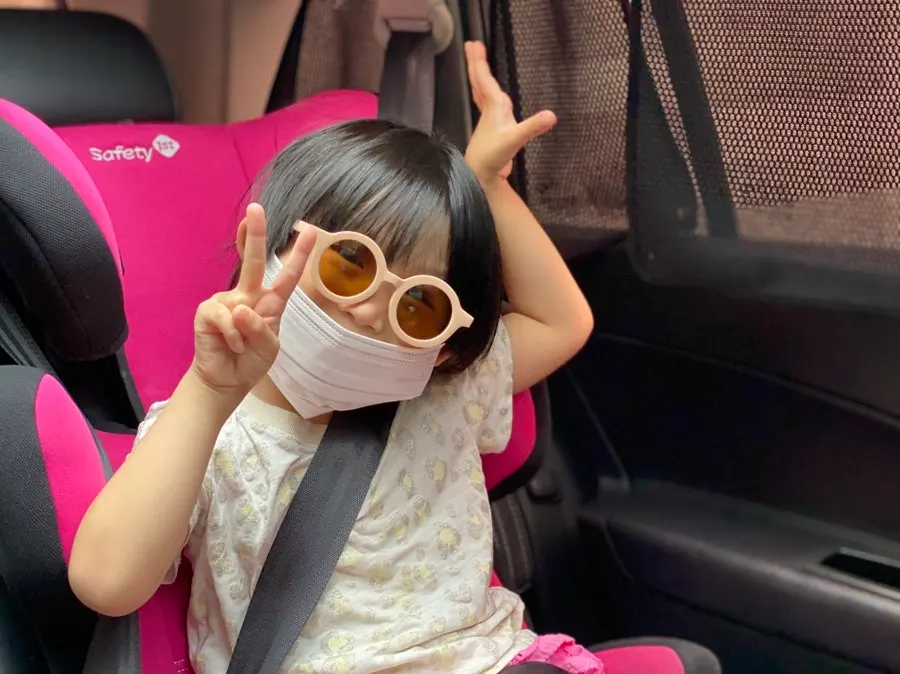 View after putting on toddler sunglasses