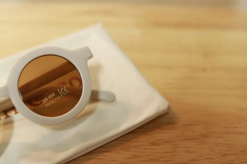 Matte white sunglasses detail