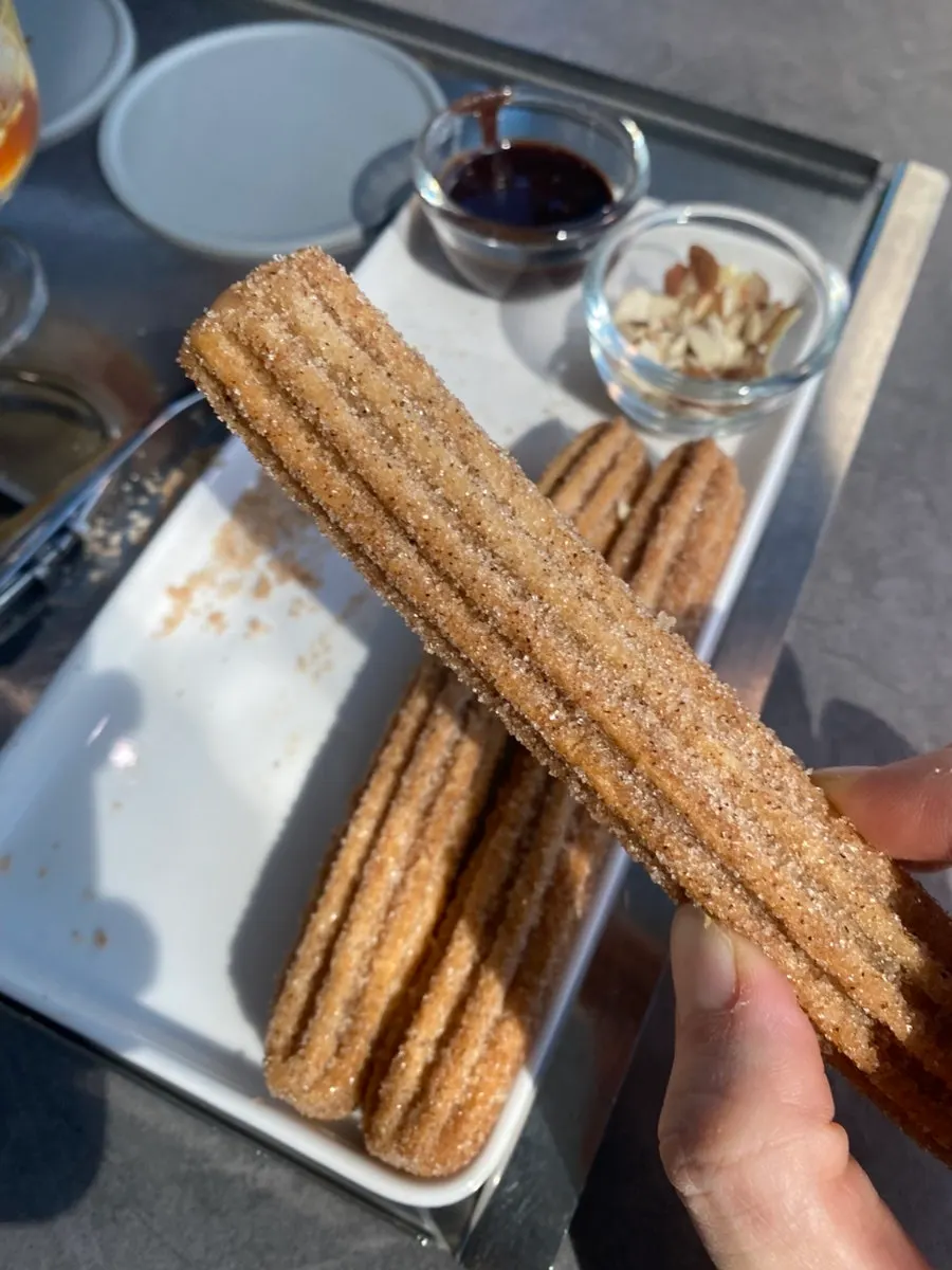 A plate of sweet GRAY LAZY churros