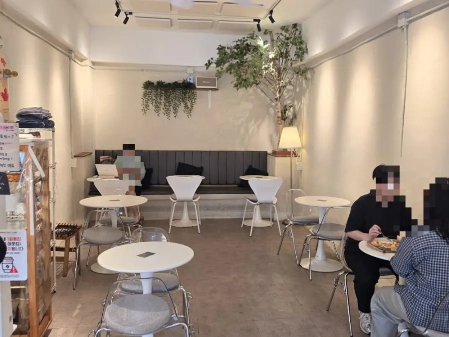 Variety of seating arrangements at Grid Cafe