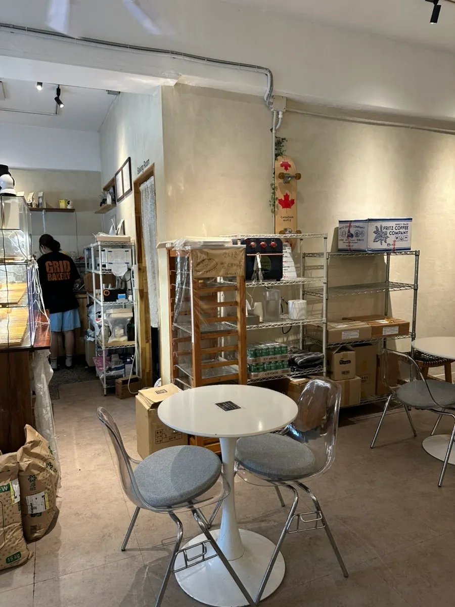Area around Grid Cafe's counter