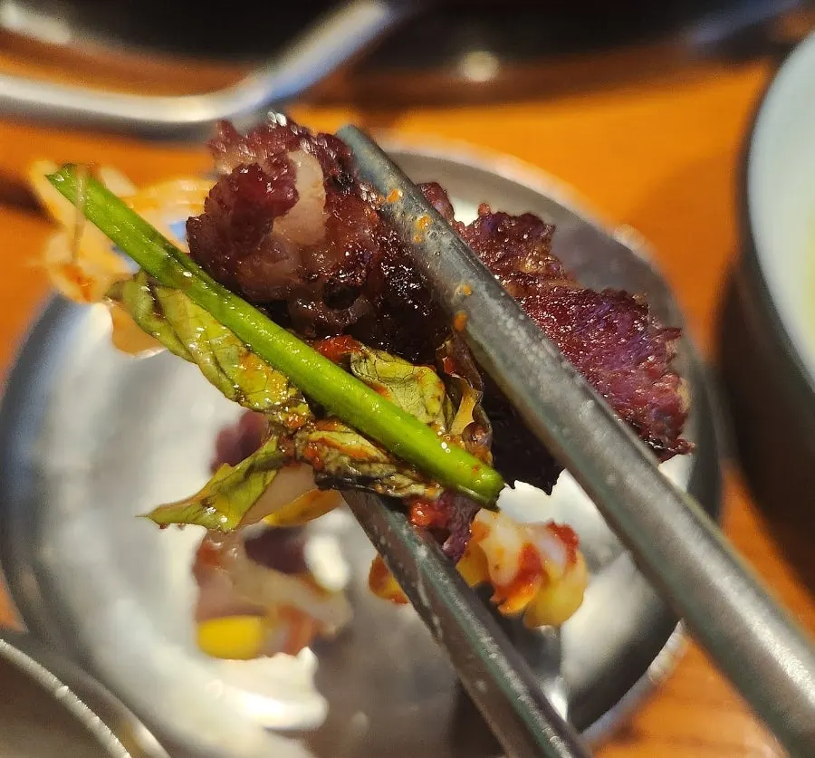 Beef ribs grilled to a melt-in-the-mouth texture