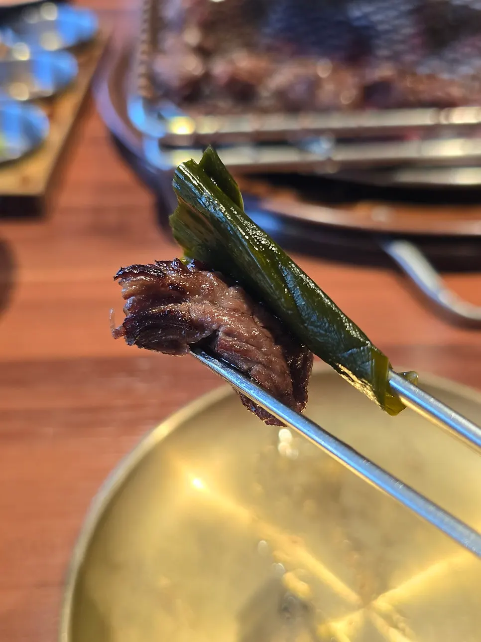Close-up of grilled beef short ribs
