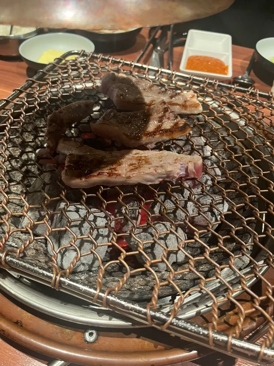 The table near the end of the meal