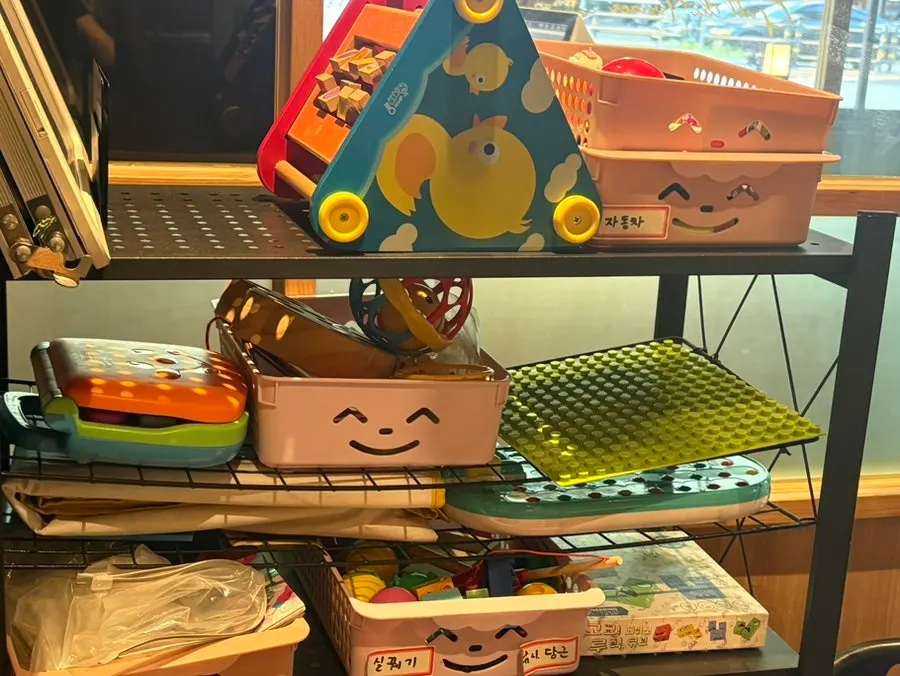 Kids' play corner set up in the restaurant
