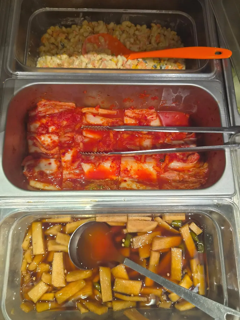Macaroni salad at the self-bar