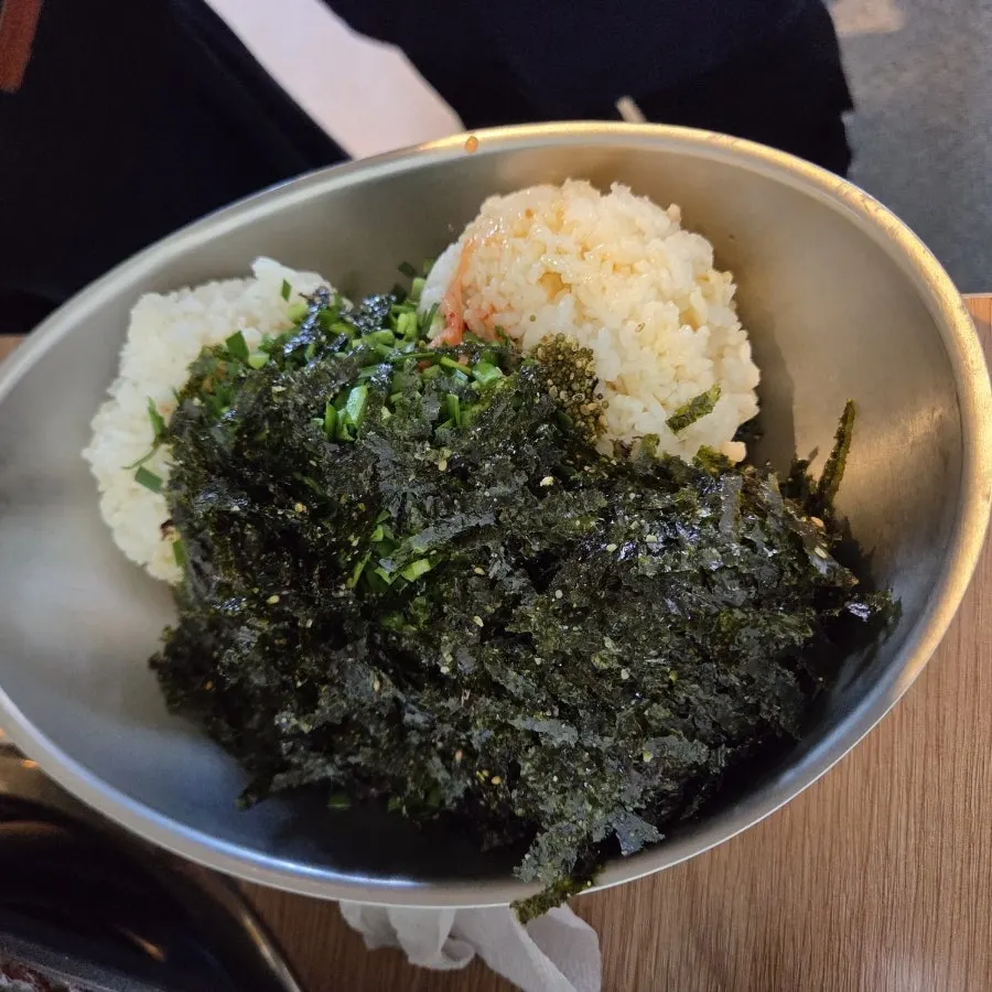 Ingredients for the ordered 2 servings of fried rice
