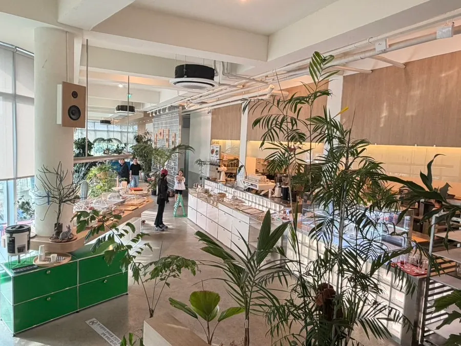 Atmosphere of the second-floor seating at Geurimseu Cafe