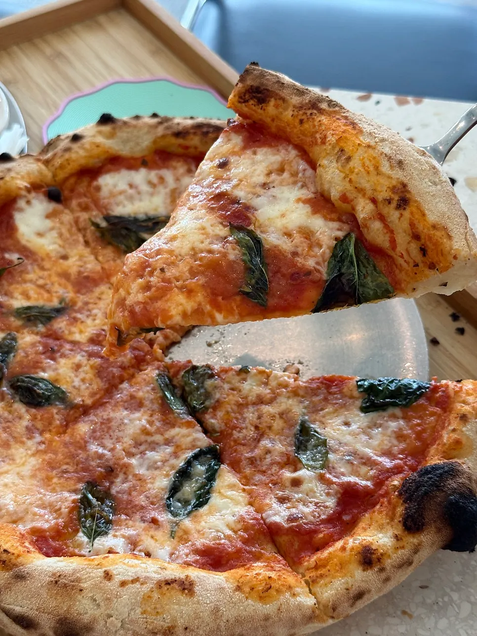 Margherita pizza with tomato and cheese