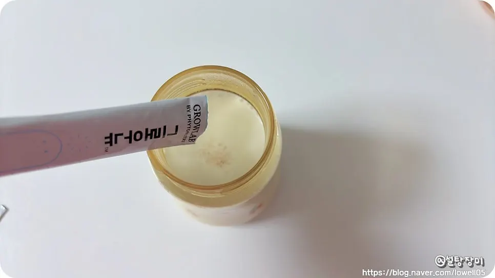 Powder product mixed into a drink