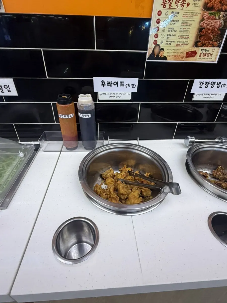 A plate of sides brought over from the self-serve bar