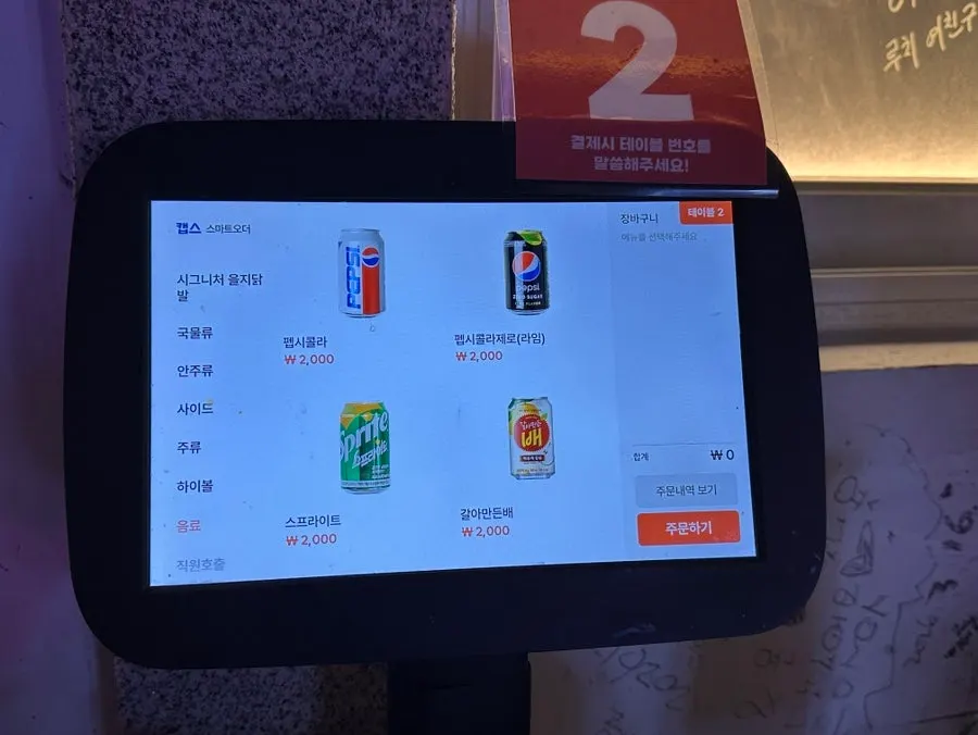 Snack setup at Eulji Pocha