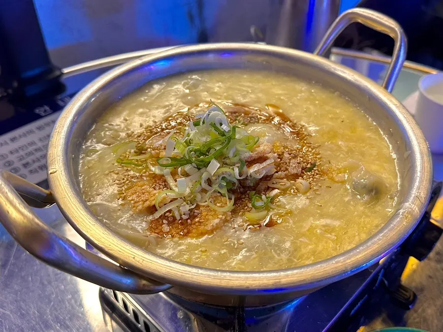 A hot bowl of dumpling egg soup