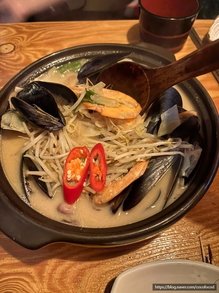 Nagasaki champon dengan kupang dan taugeh