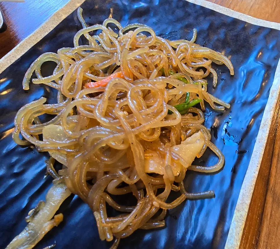 A self-served plate of side dishes