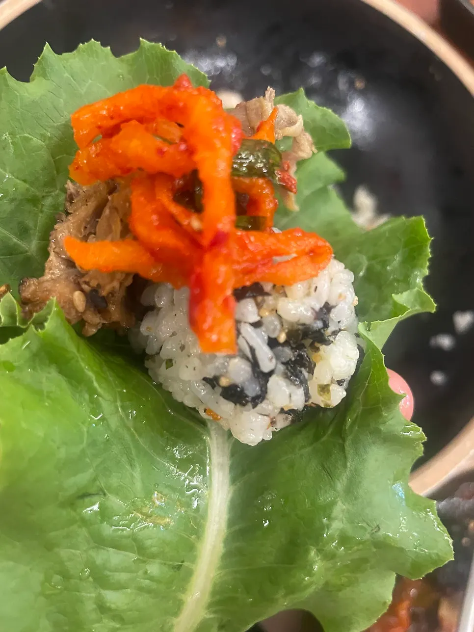 Rice balls enjoyed alongside jokbal