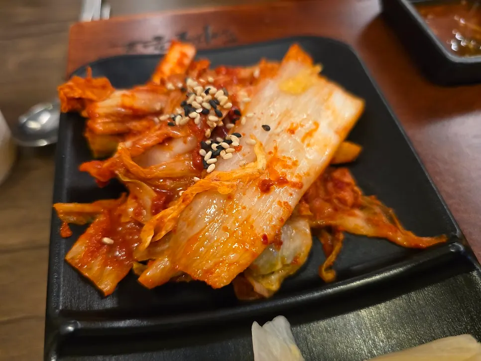 Sauce tray with ssamjang, barbecue sauce, and salted shrimp