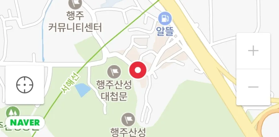Map showing the location of Guil Baeksuk Haengju Fortress Branch