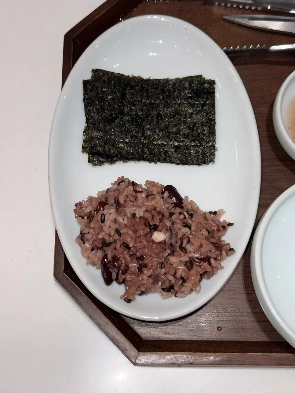 Spicy kimchi and salted shrimp side dishes