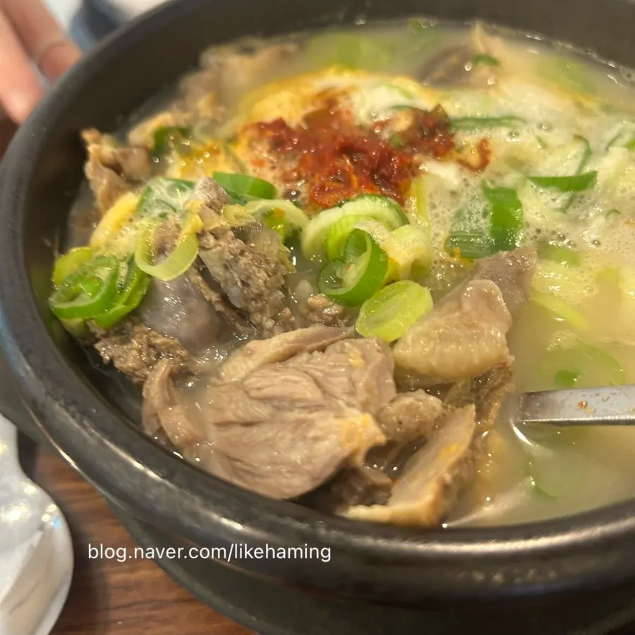 Sundae gukbap with plump sundae inside