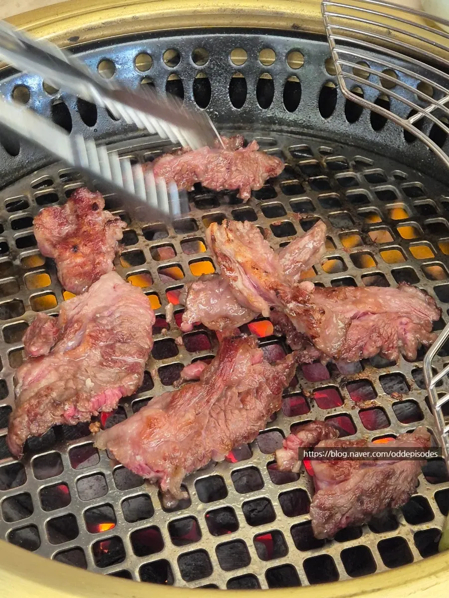 Close-up of hanwoo rib-eye before grilling