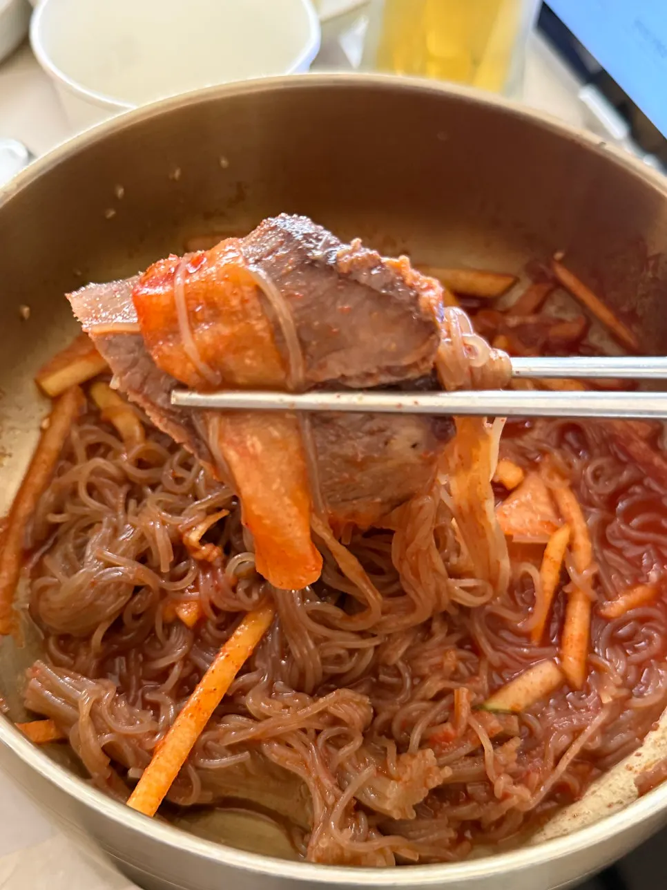 Bibim naengmyeon served as part of the set meal