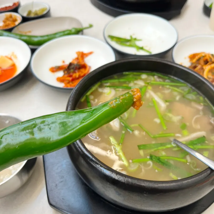 Nearly finished bowl of special sundaeguk