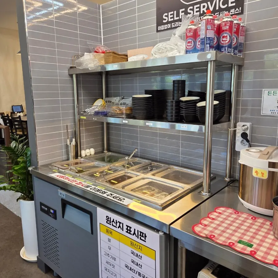 Basic banchan spread at Gukdam Sundaeguk Main Branch