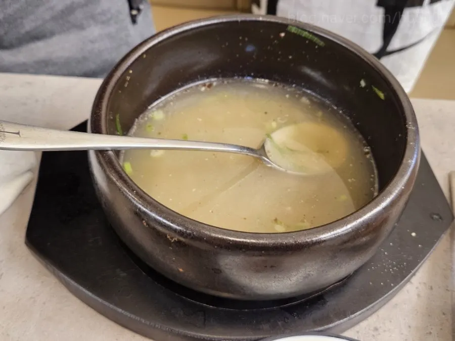 The generous meat portion in a regular-size sundaeguk