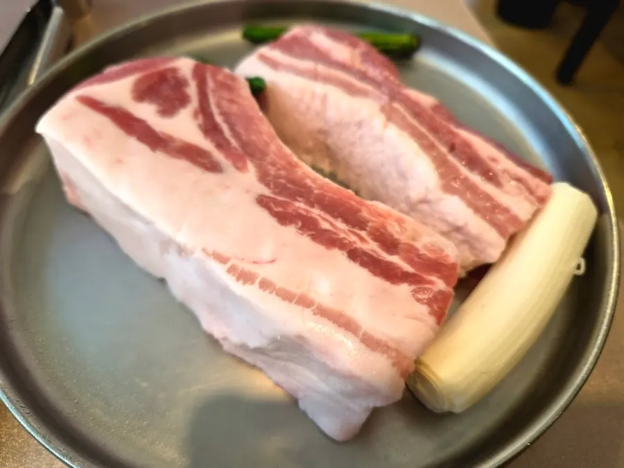Nicely browned beef fresh galbi