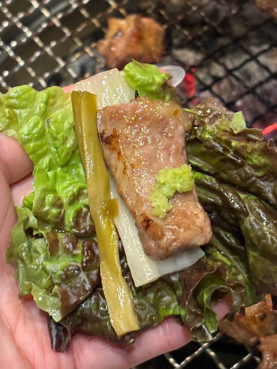와사비 올린 가브리살