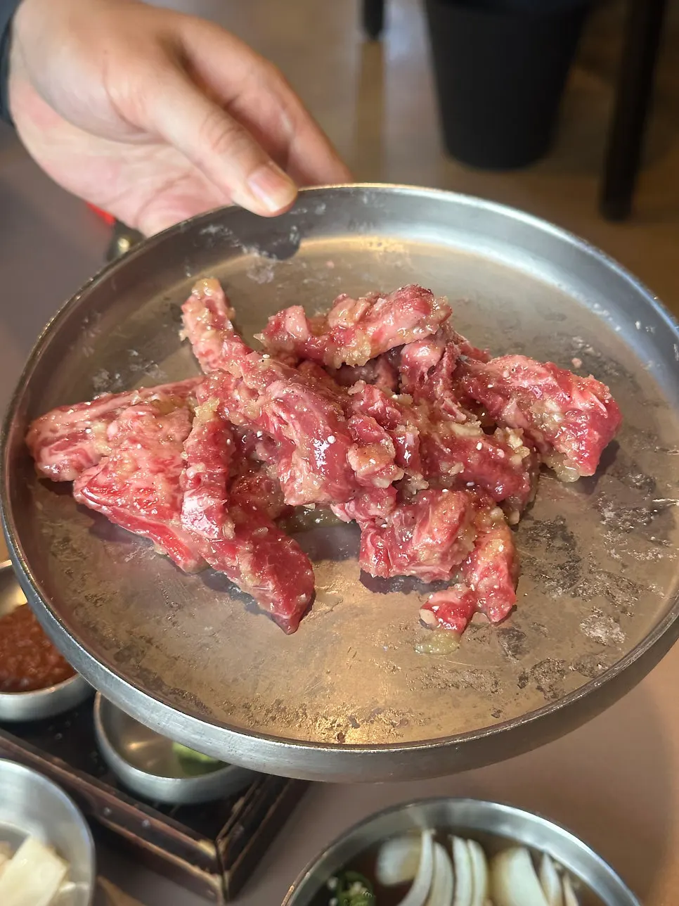 국고집 양념 소갈비살 접시