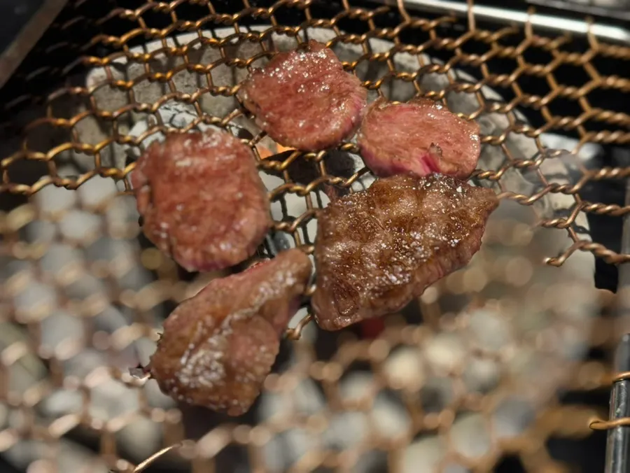 A piece of golden-grilled hanwoo