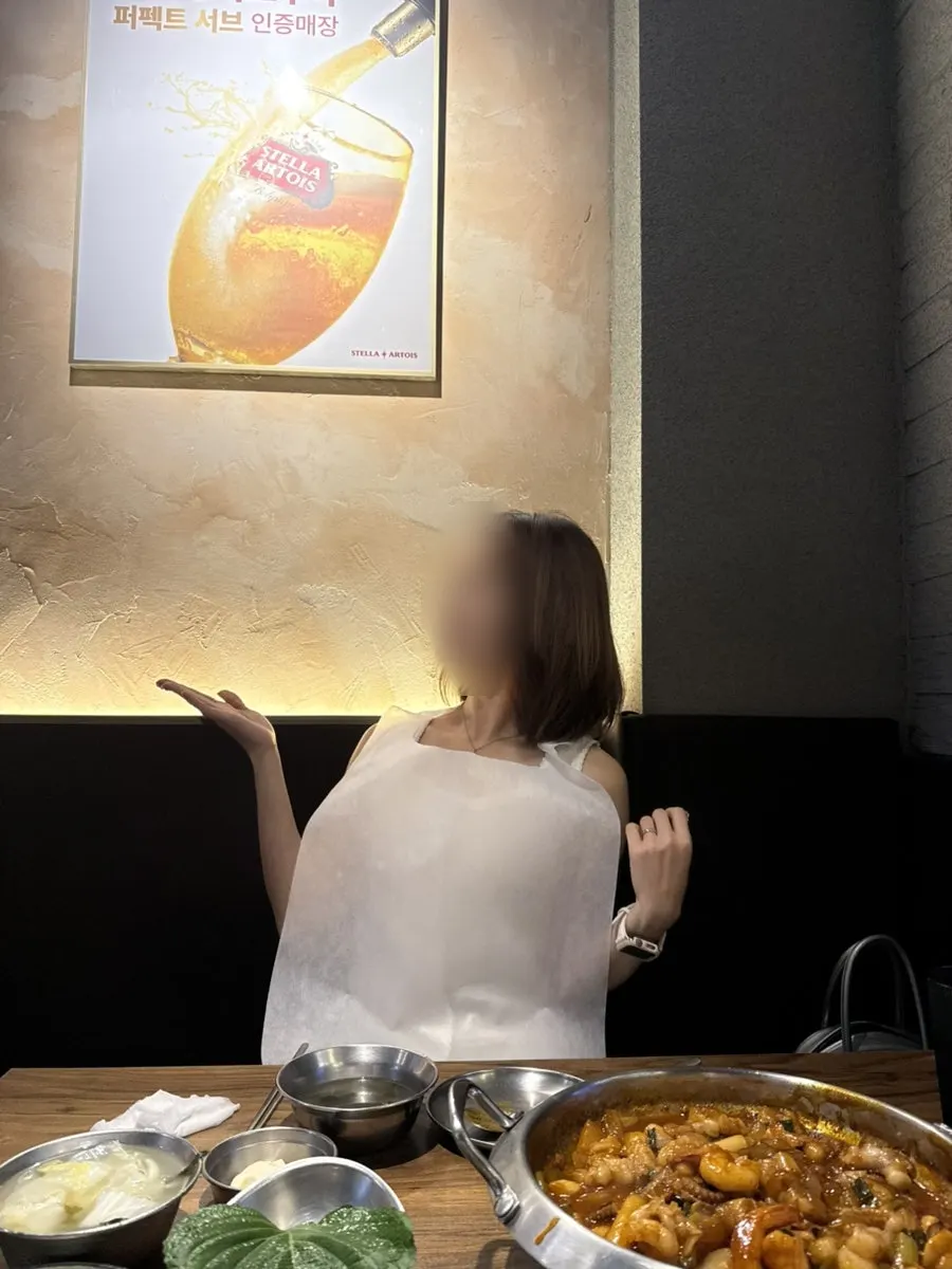 쫄깃한 떡과 당면 사리를 건진 모습