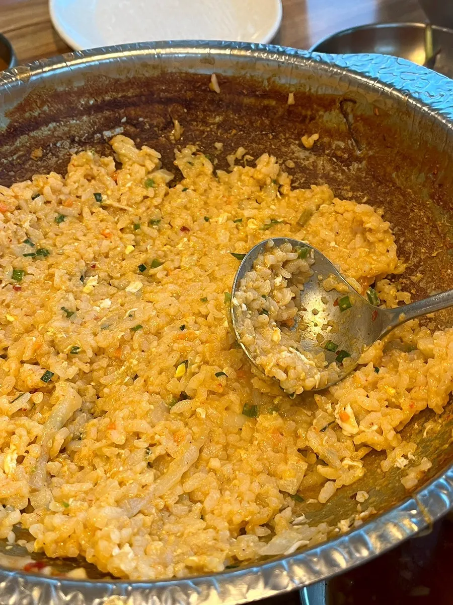 계란 올린 야채죽 마무리