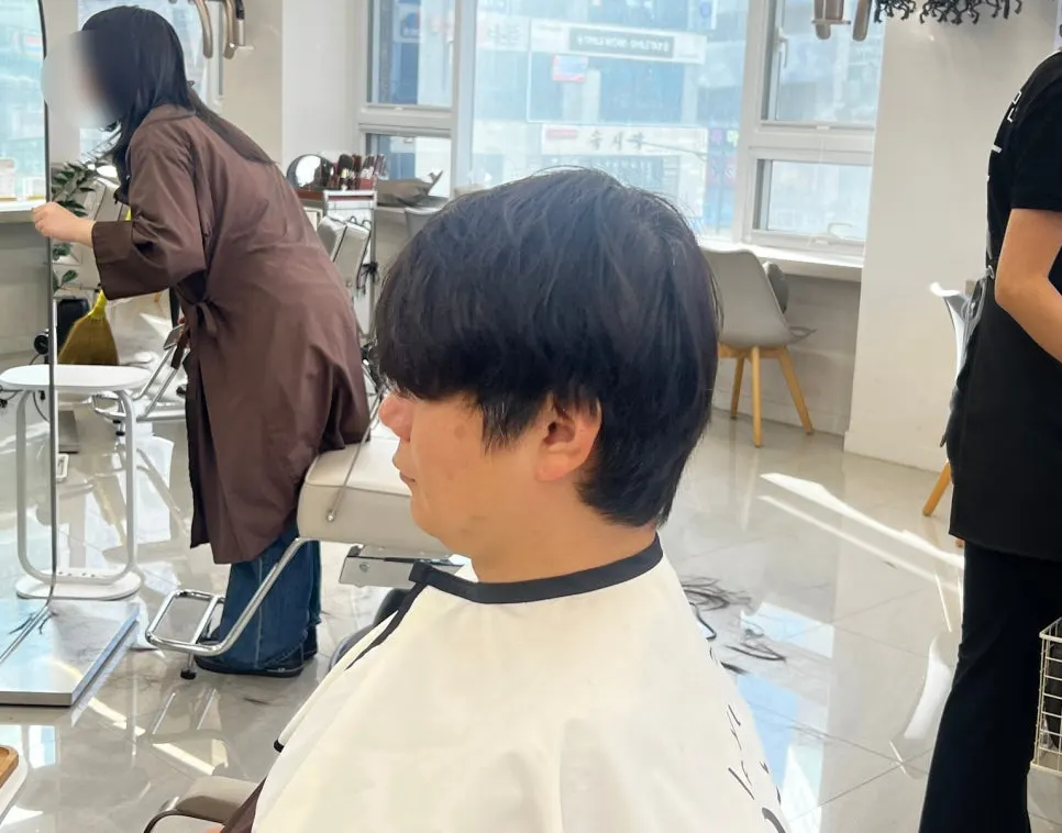 한 달 반 만에 방문한 비포 남자머리