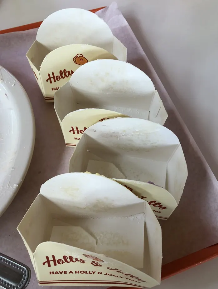 Several cream doughnuts