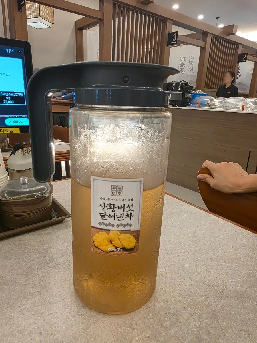 상황버섯을 달여낸 차 한 잔