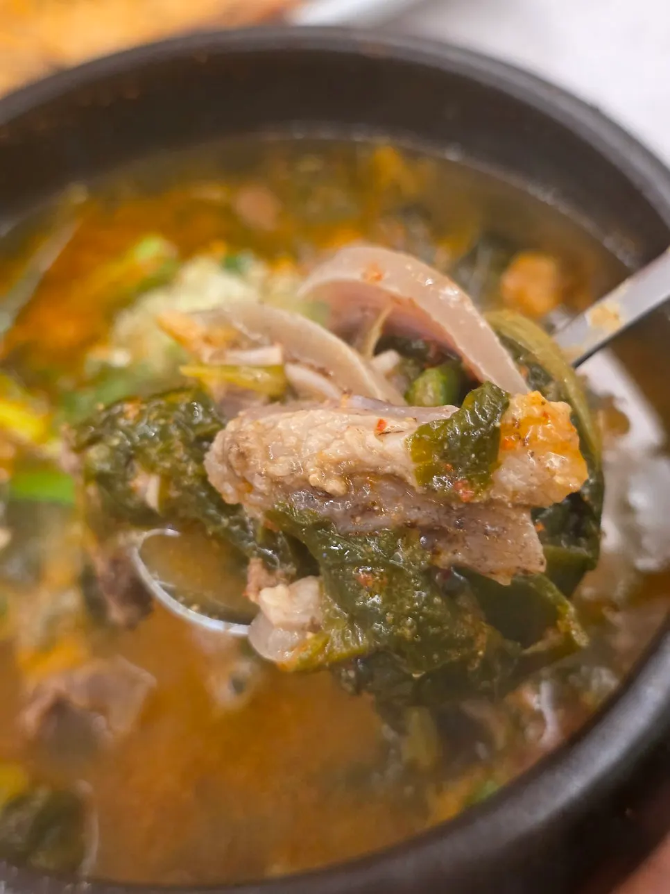 Goat soup with a generous amount of meat
