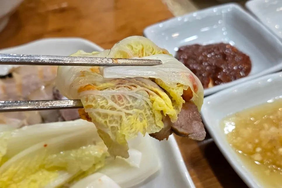 Close-up of tender herbal boiled pork