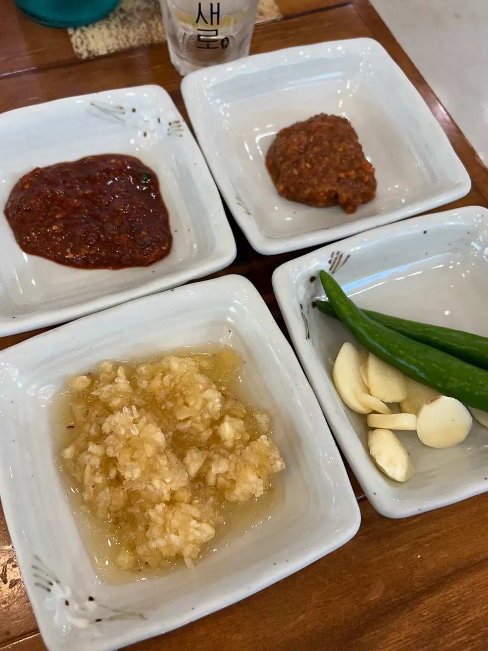 Plates of lightly seasoned side dishes