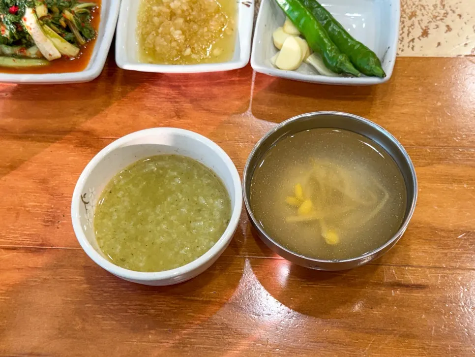 Basic side dishes and abalone porridge