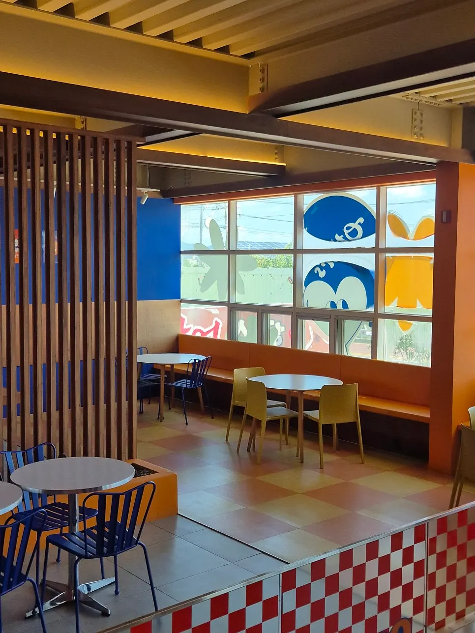 Second floor space decorated with Otters' signature otter character