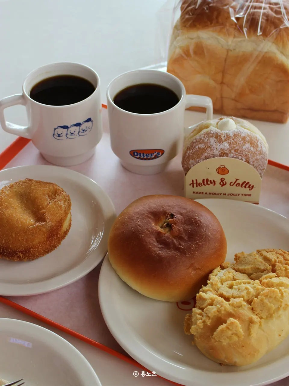 The breads and drinks ordered