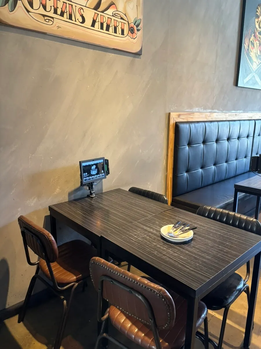 Hip and cute Italian restaurant interior