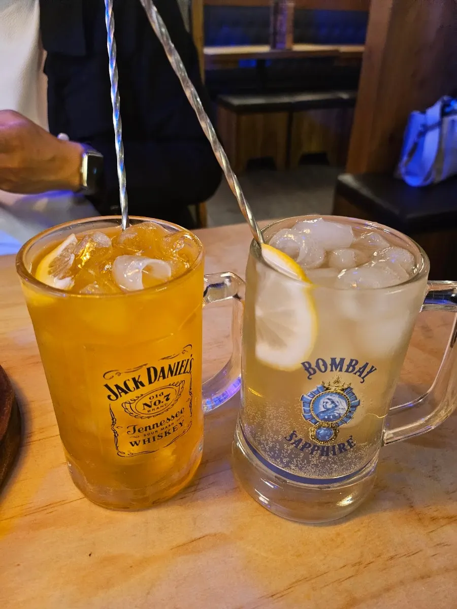 Two highballs included with the set