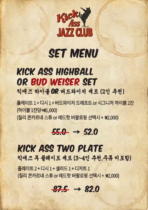 Live-performance-day menu guide