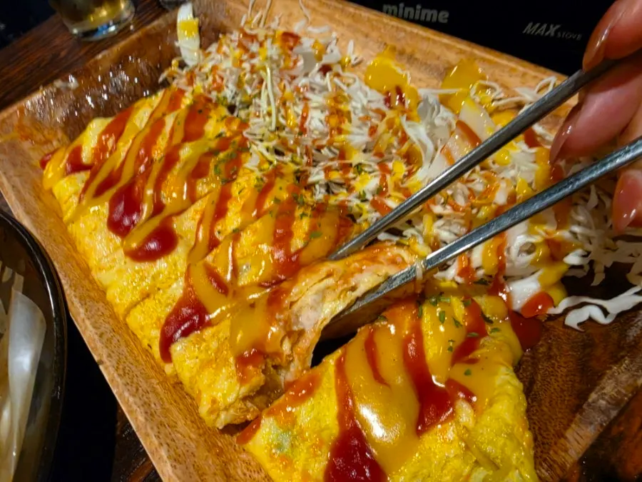 Thick pollock roe mayo rolled omelet