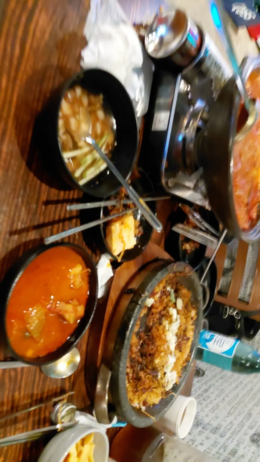 Final spread of Korean anju dishes at Saechamjip