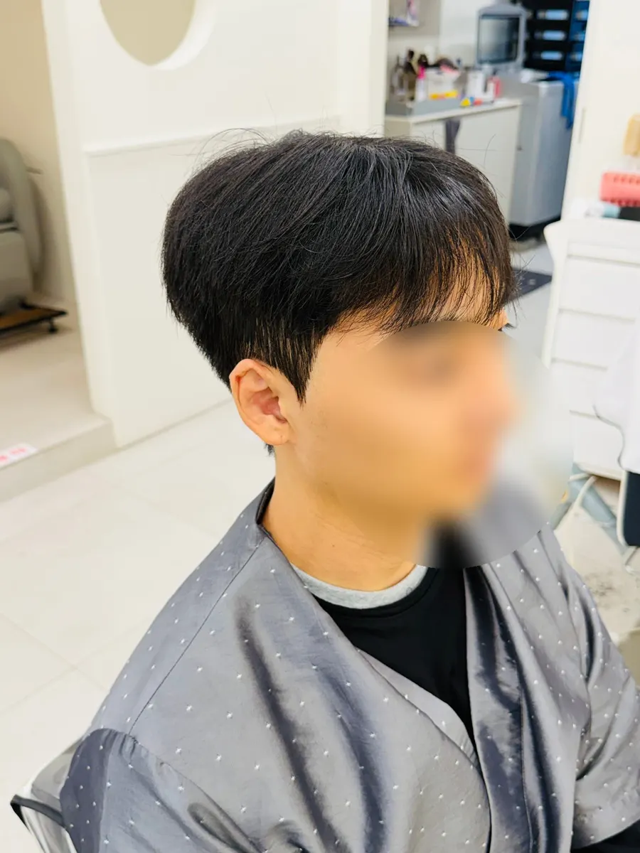 펌과 드라이까지 마친 시술 과정